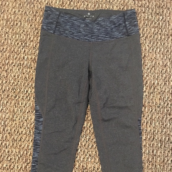 Athletaa cropped gray and blue leggings - Picture 2 of 4